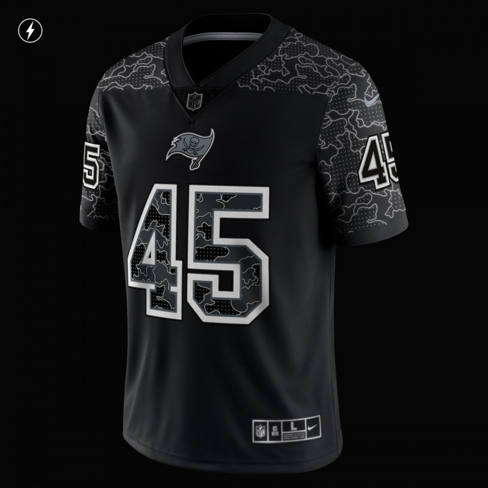 Devin White Tampa Bay Buccaneers Nike RFLCTV Limited Jersey - Black-GridironStore